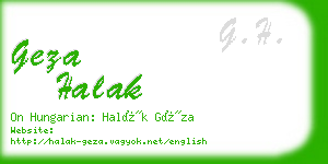 geza halak business card